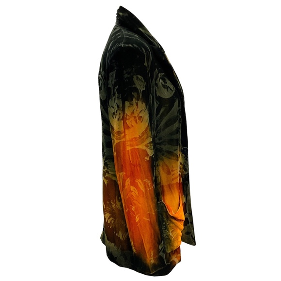 AVANT TOI BLACK / ORANGE VELVET JACKET - Picture 2 of 5